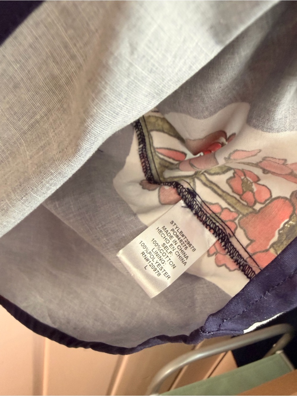 Etro Navy Floral Peasant Blouse SzL - Picture 6 of 6
